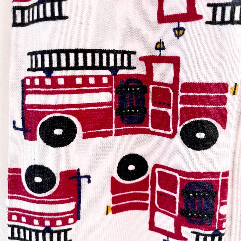 Hanna Andersson Organic Unisex Firetruck Red Sleeper One-Piece Pajamas, Footless